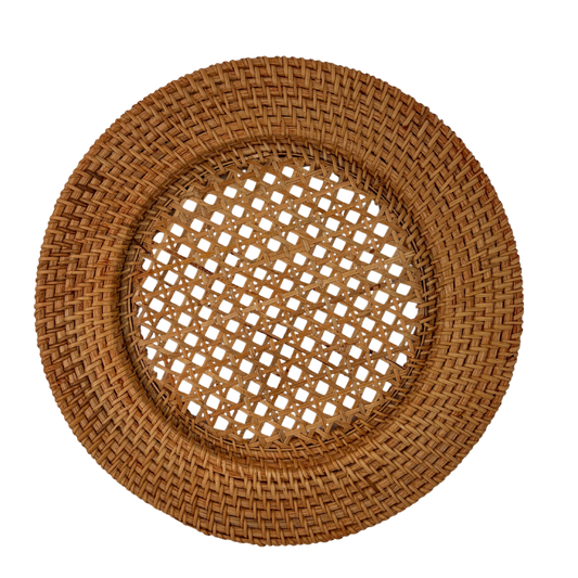 6 x Rattan Dækkebrik - natur