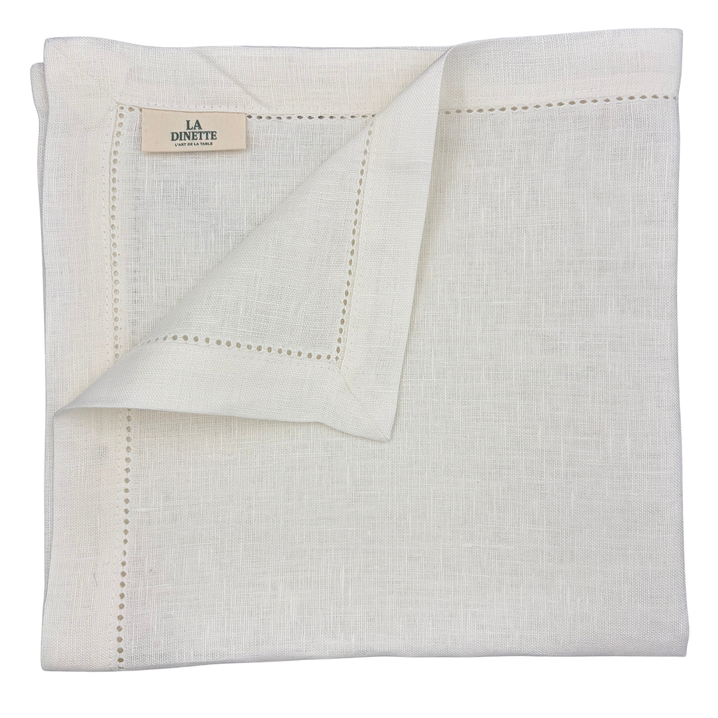 Linen Napkin in White made with 100% European Linen - La Dinette