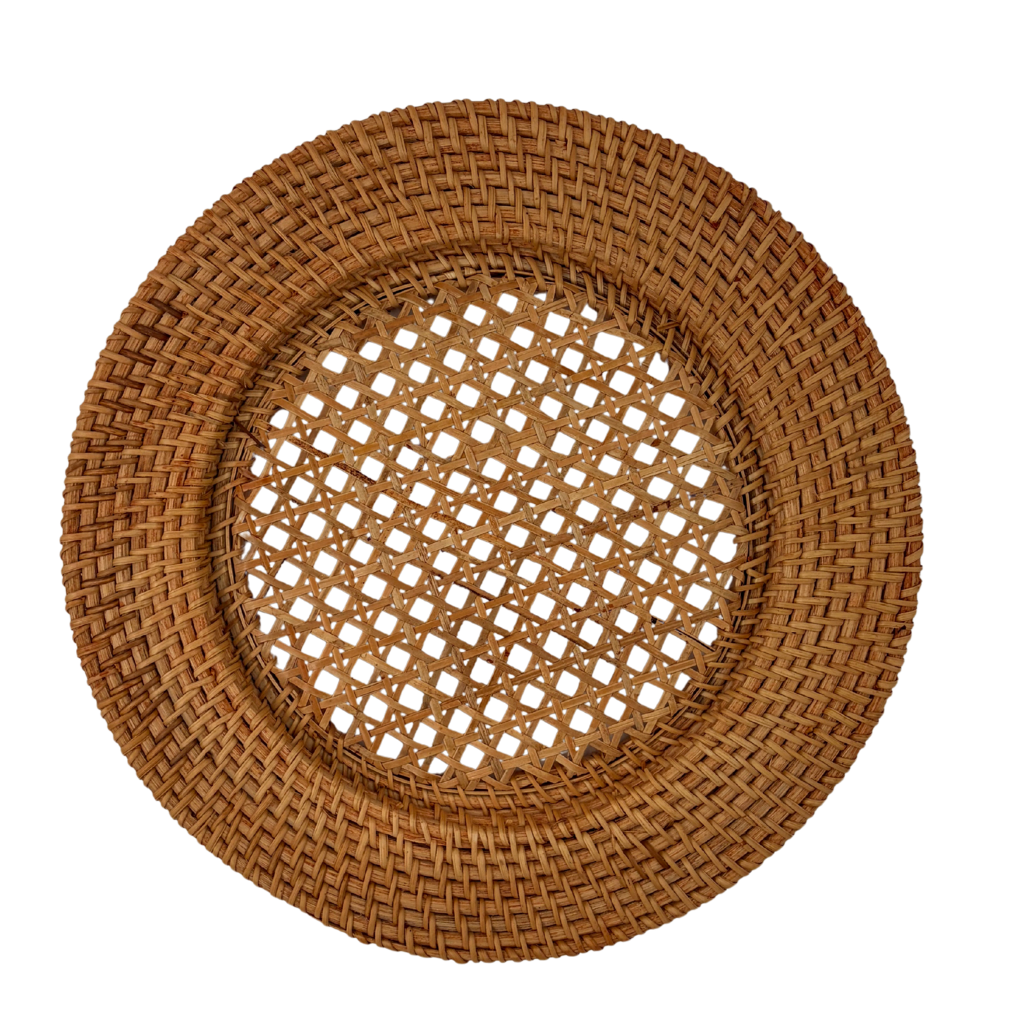 6 x Rattan Dækkebrik - natur