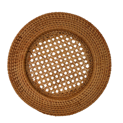 6 x Rattan Dækkebrik - natur