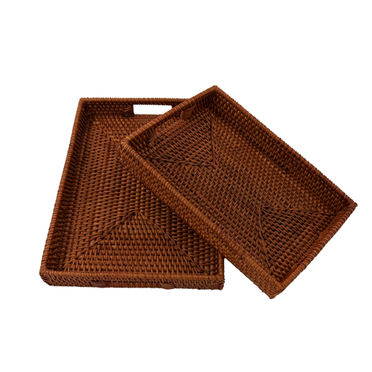 Rattan Bakkesæt - Mellem & Stor