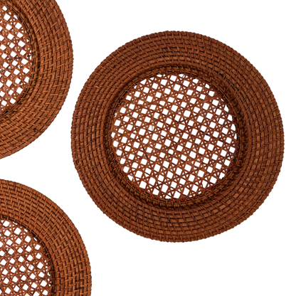 6 x  Rattan Dækkebrik
