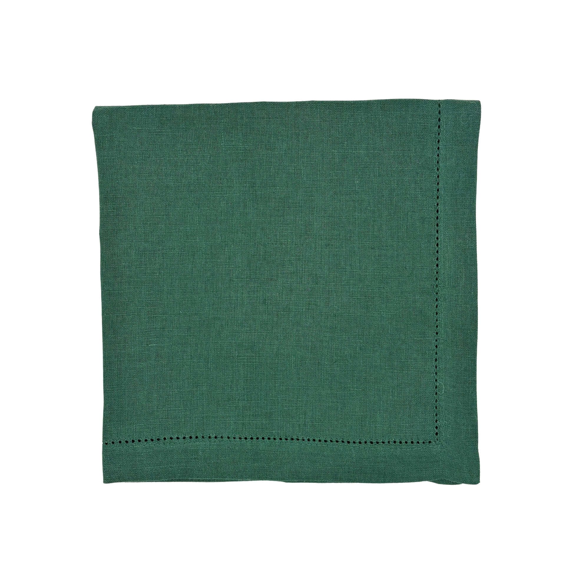Linen Napkin in Hunter Green made with 100% European Linen - La Dinette
