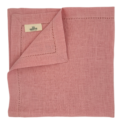 Linen Napkin in Light Pink made with 100% European Linen - La Dinette