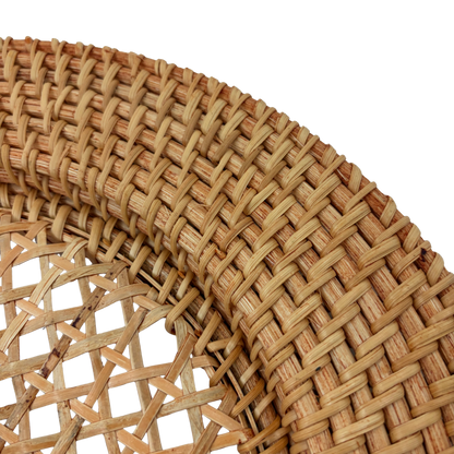 6 x Rattan Dækkebrik - natur