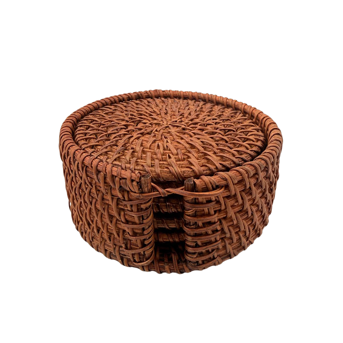 Rattan Coaster -  6 stk