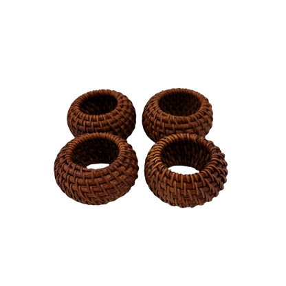 Rattan Servietringe - 4 stk