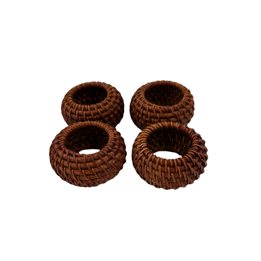 Rattan Servietringe - 4 stk