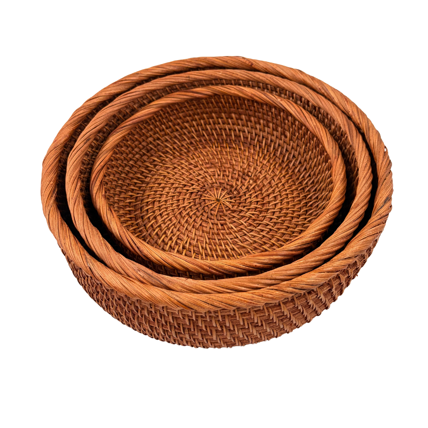 Rattan Skålesæt - Lille, Mellem & Stor