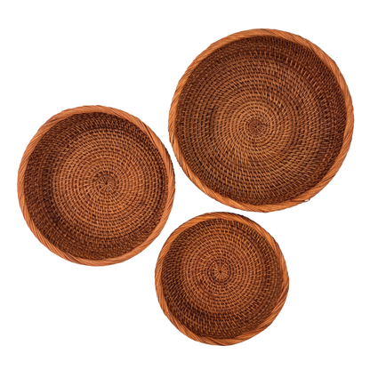 Rattan Skålesæt - Lille, Mellem & Stor