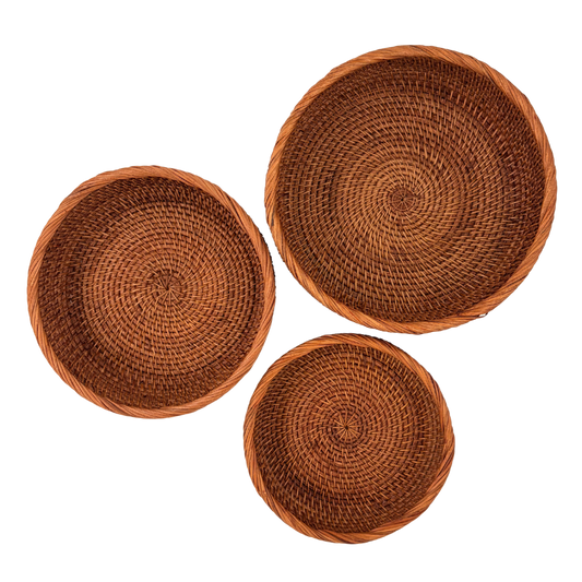 Rattan Skålesæt - Lille, Mellem & Stor